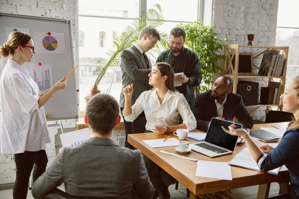 Session de formation en entreprise favorisant le développement des compétence