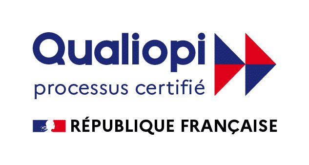 Logo Qualiopi – processus certifié République Française